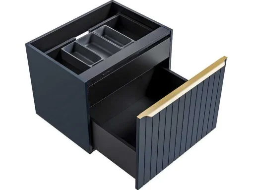 Blauw Gestreept Onderbouw Wastafelmeubel - 60 Cm - Josepha