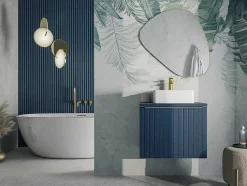 Blauw Gestreept Onderbouw Wastafelmeubel - 60 Cm - Josepha