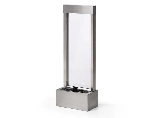 Buitenfontein Van Roestvrij Staal En Glas Met Ledverlichting - H108 Cm - Zilverkleurig - Panga