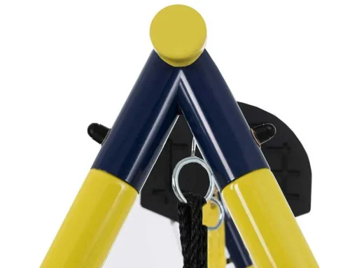 Buitenspellen Metalen Frame - 2 In Hoogte Verstelbare Schommels, Basketbalring En Glijbaan - Geschikt Voor Kinderen Vanaf 3 Jaar - Geel