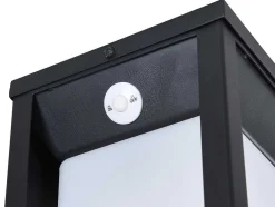 Buitenwandlamp Op Zonne-Energie Met Led - L. 15 X H. 30 Cm - Metaal - Zwart - Fozzano
