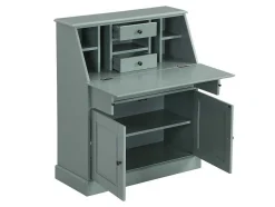 Bureaukast Cleore - Grenen En Mdf - Amandelgroen