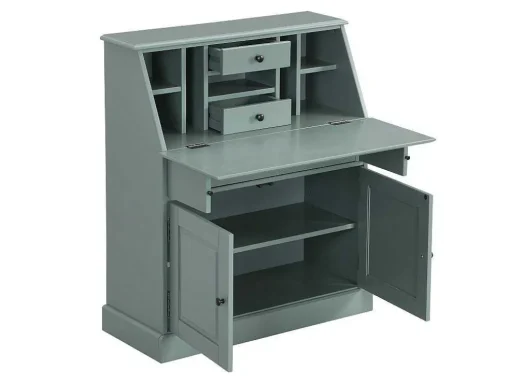 Bureaukast Cleore - Grenen En Mdf - Amandelgroen