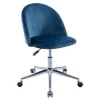 Bureaustoel - Velours - Blauw - Verstelbare Hoogte - Melbourne