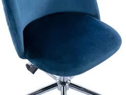 Bureaustoel - Velours - Blauw - Verstelbare Hoogte - Melbourne