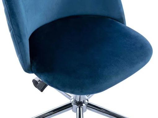 Bureaustoel - Velours - Blauw - Verstelbare Hoogte - Melbourne