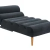 Chaise Longue/Bedbank Van Stof Cival - Antraciet