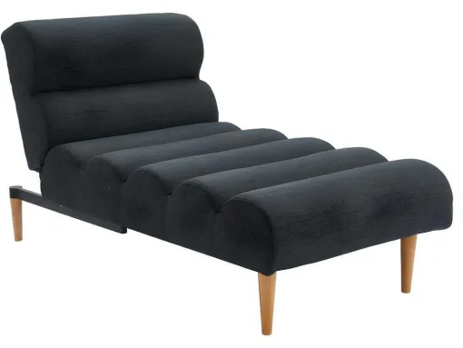 Chaise Longue/Bedbank Van Stof Cival - Antraciet