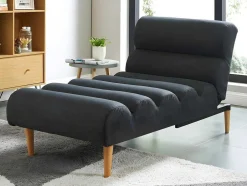 Chaise Longue/Bedbank Van Stof Cival - Antraciet