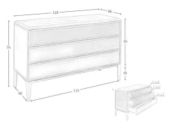 Commode Van Pvc Donkergroen En Walnoot 7150 Angel Cerda