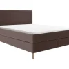 Complete Set Met Boxspring En Hoofdbord + Bedbodem + Matras + Topmatras - 160 X 200 Cm - Ribfluweel - Bruin - Nara Van Ysmee