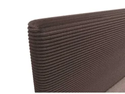 Complete Set Met Boxspring En Hoofdbord + Bedbodem + Matras + Topmatras - 160 X 200 Cm - Ribfluweel - Bruin - Nara Van Ysmee