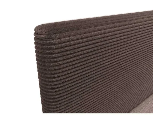 Complete Set Met Boxspring En Hoofdbord + Bedbodem + Matras + Topmatras - 160 X 200 Cm - Ribfluweel - Bruin - Nara Van Ysmee