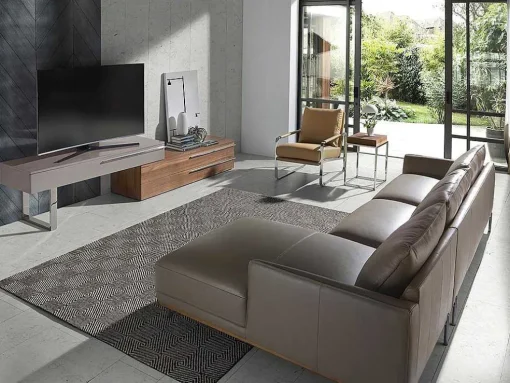 Creme Eco-Leren Gestoffeerde Fauteuil 5046 Angel Cerda