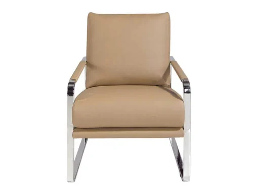 Creme Eco-Leren Gestoffeerde Fauteuil 5046 Angel Cerda