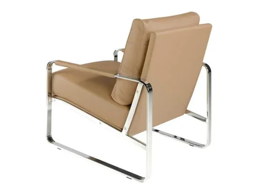 Creme Eco-Leren Gestoffeerde Fauteuil 5046 Angel Cerda
