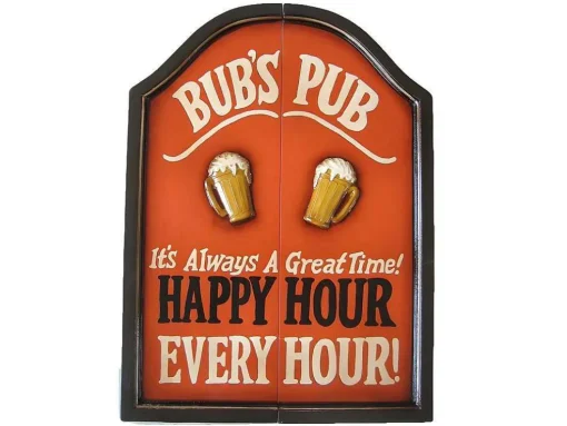 Dartboard En Decorative Plaat Happy Hour
