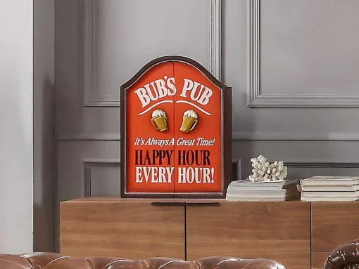 Dartboard En Decorative Plaat Happy Hour