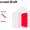 Deur Van Geglazuurd Staal En Inox H.207 X B.100 Cm Antraciet - Links Duwen - Trofa
