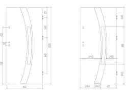 Deur Van Geglazuurd Staal En Inox H.207 X B.100 Cm Antraciet - Rechts Duwen - Trofa