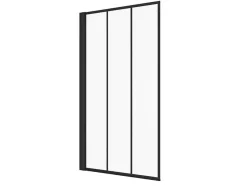 Draaibaar Badscherm Mat Zwart Werkplaats-Look - 80 X 140 Cm - Dolana