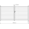Draaipoort Van Aluminium Antraciet - L355 X 181 Cm - Nazario