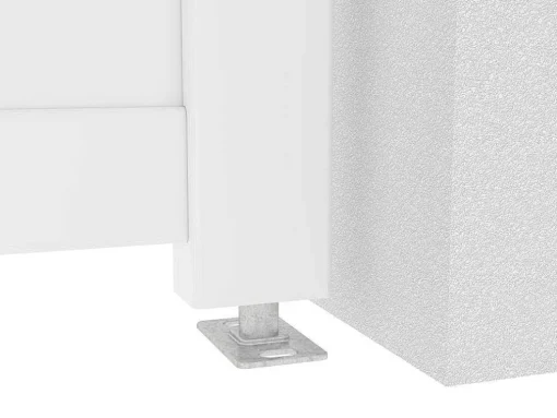 Draaipoort Van Aluminium B355 X H181 Cm Wit - Nazario