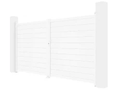 Draaipoort Van Aluminium B355 X H181 Cm Wit - Nazario