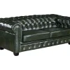 Driezitsbank Chesterfield Brenton 100% Buffelleer - Empire Groen