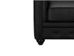 Driezitsbank En 2 Fauteuils Chesterfield Van Kunstleer - Wit