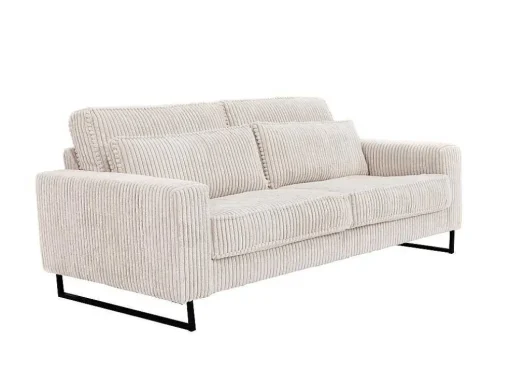 Driezitsbank Van Beige Ribfluweel Tessio Van Maison Cephy
