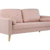 Driezitsbank Van Stof Met Woleffect Tatum - Roze