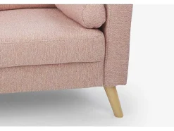 Driezitsbank Van Stof Met Woleffect Tatum - Roze