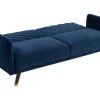 Driezitsbedbank Van Fluweel Joris - Blauw