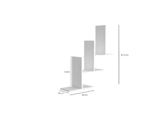 Eclipse Plank, Wit, 80X20X81,6 Cm, Epikasa
