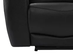 Elektrische Relax-Driezitsbank En -Fauteuil Van Zwart Vaarsleer Damon