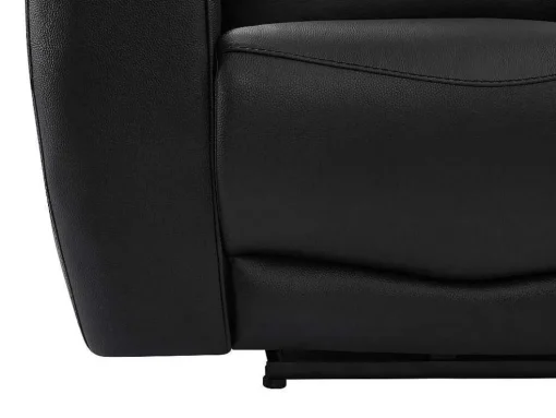 Elektrische Relax-Driezitsbank En -Fauteuil Van Zwart Vaarsleer Damon