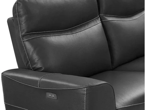 Elektrische Relax-Driezitsbank Van Antracietgrijs Vaarsleer Damon