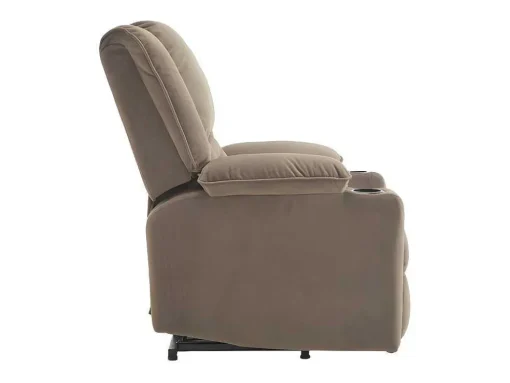 Elektrische Relaxfauteuil - Met Thermische Massagefunctie - Voorzien Van 2 Bekerhouders En Afstandsbediening - Taupe