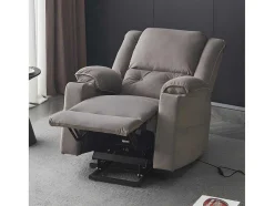 Elektrische Relaxfauteuil - Met Thermische Massagefunctie - Voorzien Van 2 Bekerhouders En Afstandsbediening - Taupe