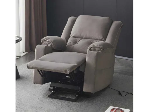Elektrische Relaxfauteuil - Met Thermische Massagefunctie - Voorzien Van 2 Bekerhouders En Afstandsbediening - Taupe
