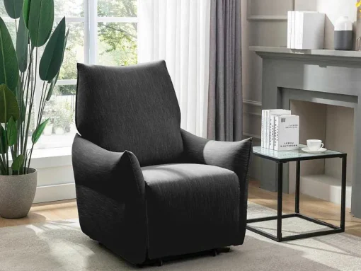 Elektrische Relaxfauteuil In Antraciete Stof Modoc