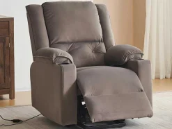 Elektrische Relaxfauteuil - Met Thermische Massagefunctie - Voorzien Van 2 Bekerhouders En Afstandsbediening - Taupe
