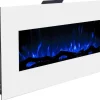 Elektrische Sfeerhaard Lalita - L110 X D14 X H49 Cm - Wit