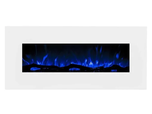 Elektrische Sfeerhaard Lalita - L110 X D14 X H49 Cm - Wit