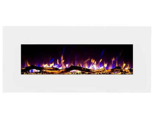 Elektrische Sfeerhaard Lalita - L110 X D14 X H49 Cm - Wit