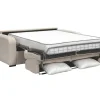 Express-Vierzitsslaapbank Van Beige Ribfluweel - Bed Met Brede Latten 160 Cm - Matras 18 Cm - Bevis