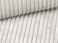 Express-Vierzitsslaapbank Van Beige Ribfluweel - Bed Met Brede Latten 160 Cm - Matras 18 Cm - Mondovi