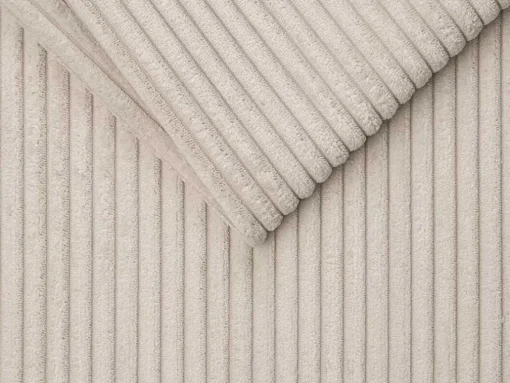 Express-Vierzitsslaapbank Van Beige Ribfluweel - Bed Met Brede Latten 160 Cm - Matras 22 Cm Loreto
