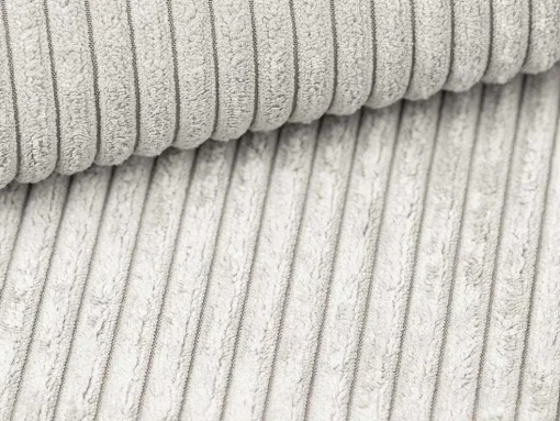 Express-Vierzitsslaapbank Van Beige Ribfluweel - Bed Met Brede Latten 160 Cm - Matras 14 Cm - Mondovi